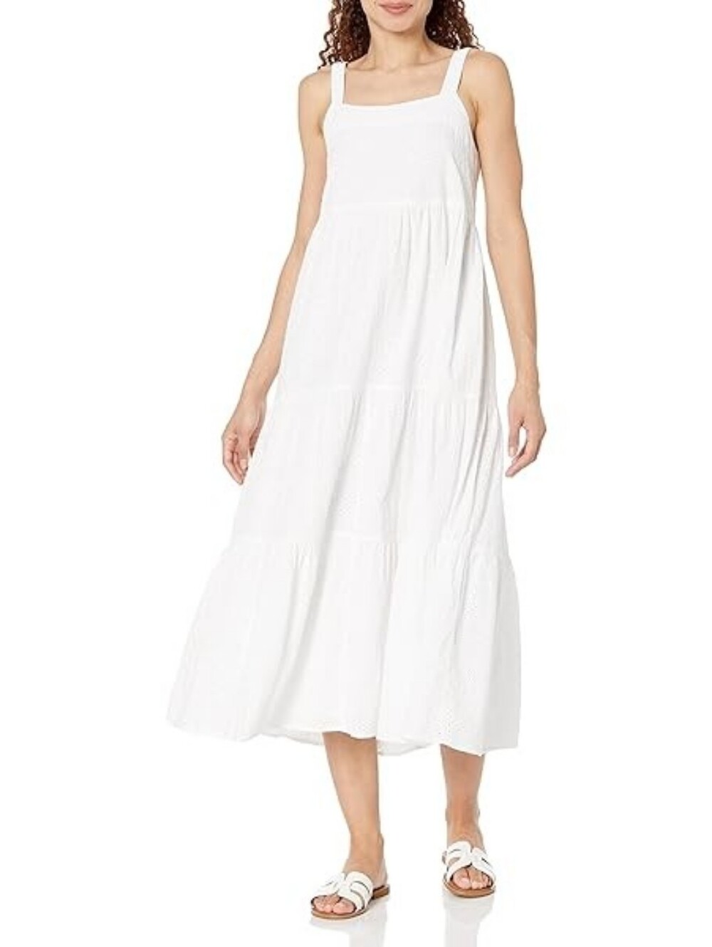 White Eyelet Tiered Sundress